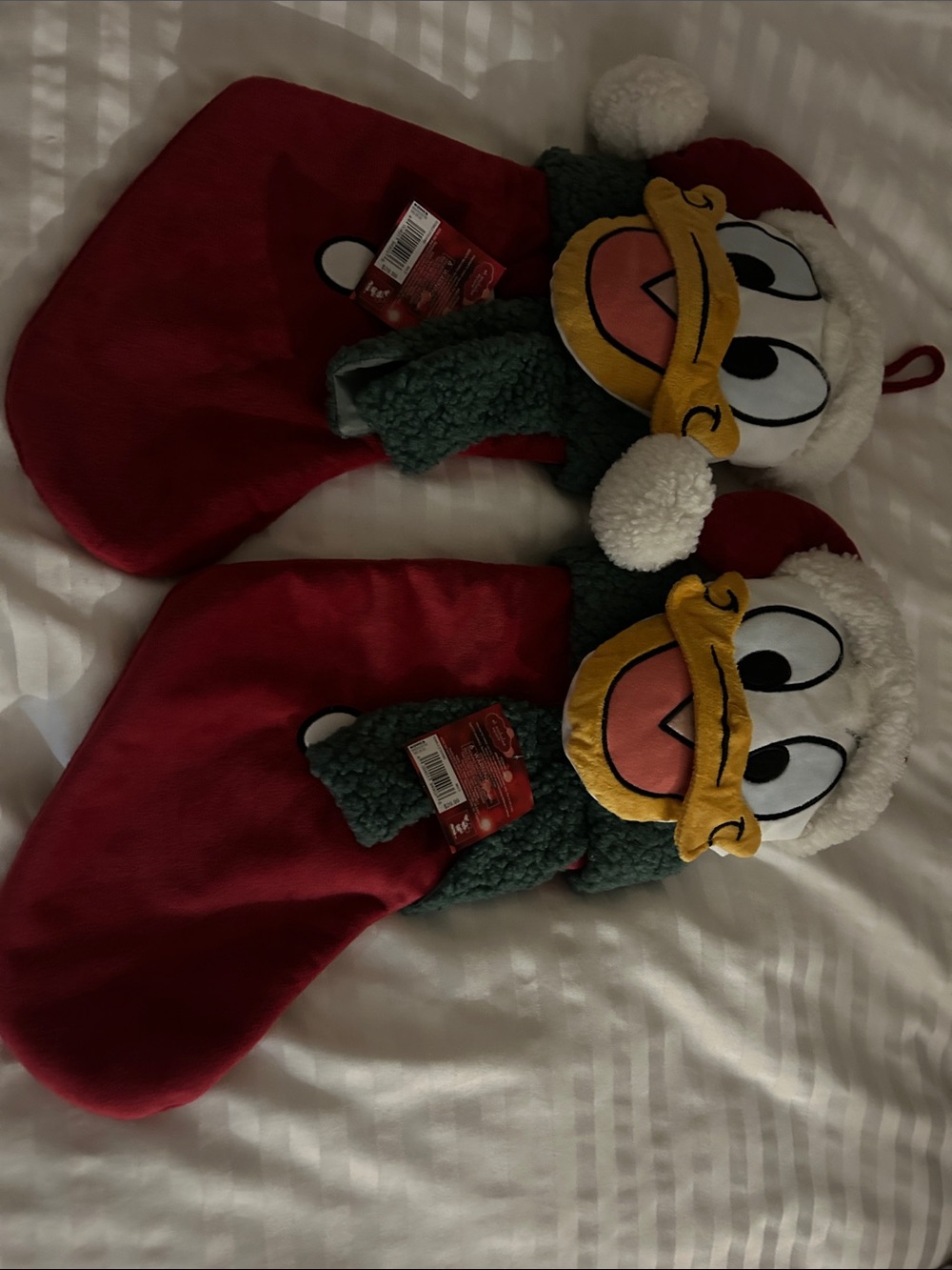 Disney Donald Duck Plush Kids Stocking in Red, Green & Yellow Christmas stocking